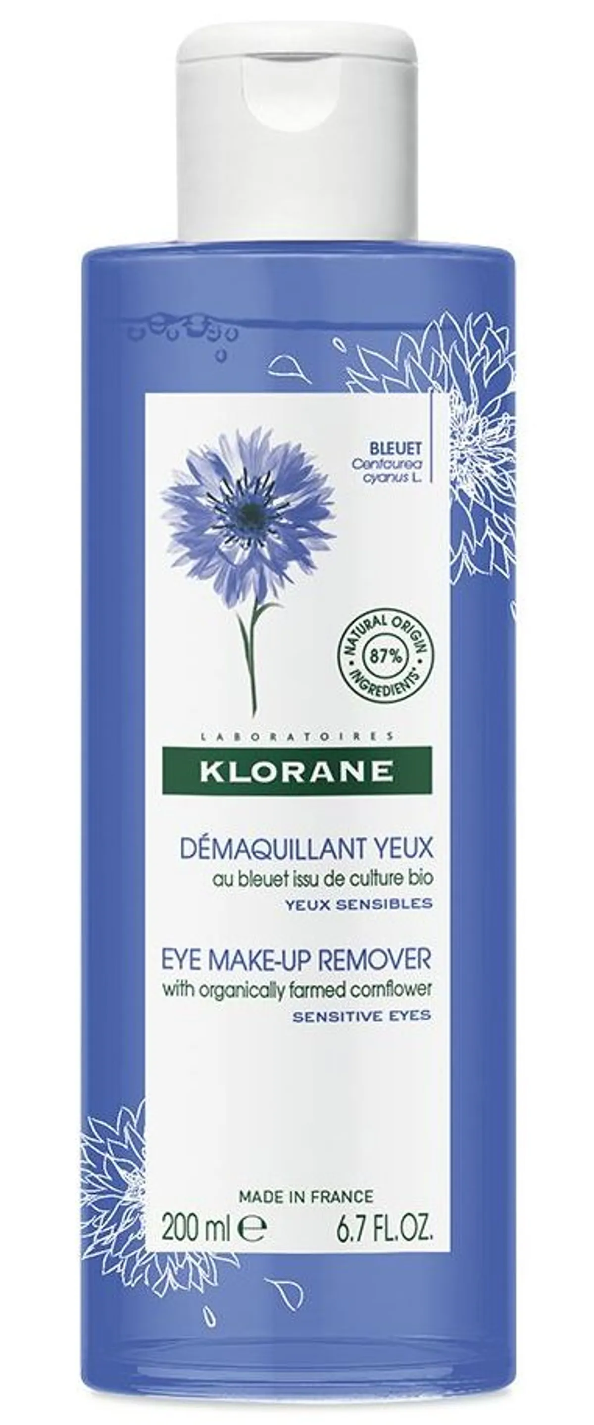 Klorane Démaquillant Yeux Bleuet 200ml