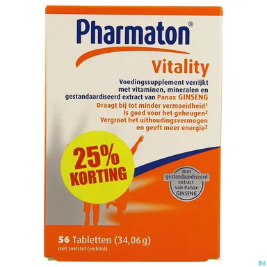 Pharmaton Vitality 56 Tabletten (-25%)