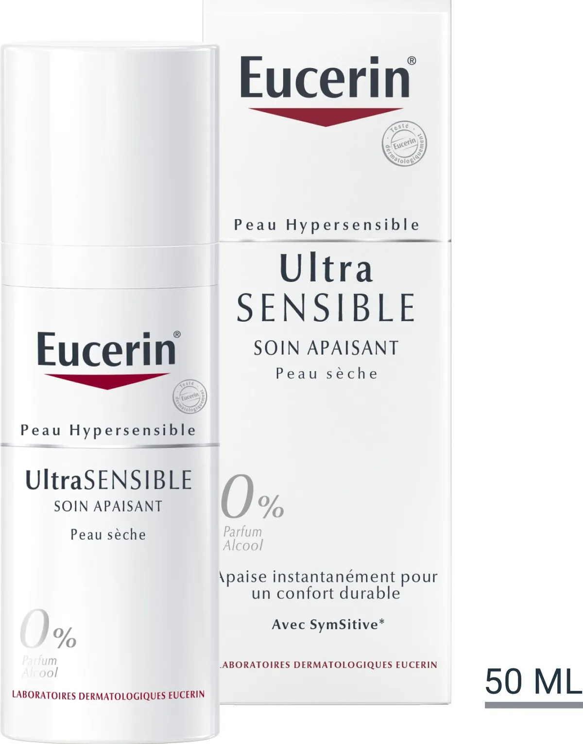 Eucerin UltraSENSIBLE Soin Apaisant Peau Sèche Peau Hypersensible avec pompe 50ml