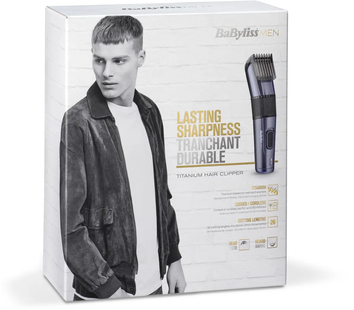 Babyliss Tondeuse Cheveux Titanium - Cord/cordless