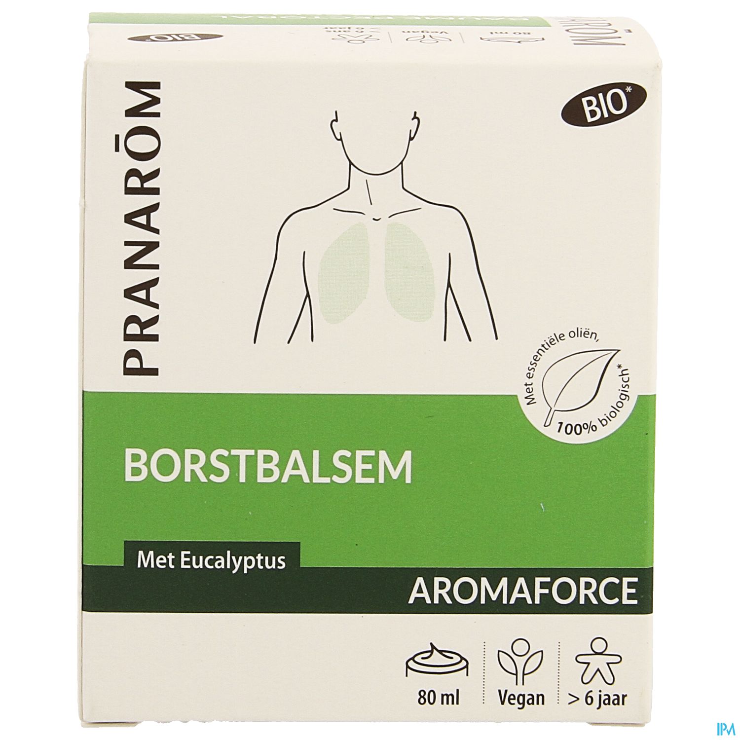 Pranarôm Aromaforce Bio Borstbalsem tube 80 ml
