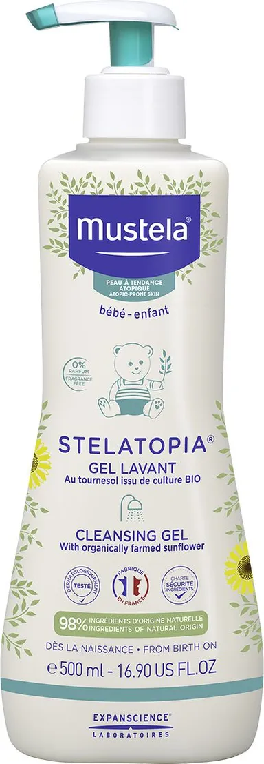 Mustela Stelatopia Reinigingsgel AH 500 ml