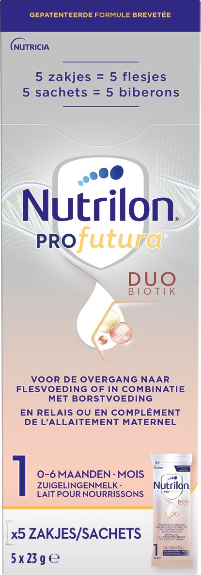 Nutrilon Profutura 1 Zuigelingenmelk Baby 0-6 maanden Poeder Zakjes 5x23g