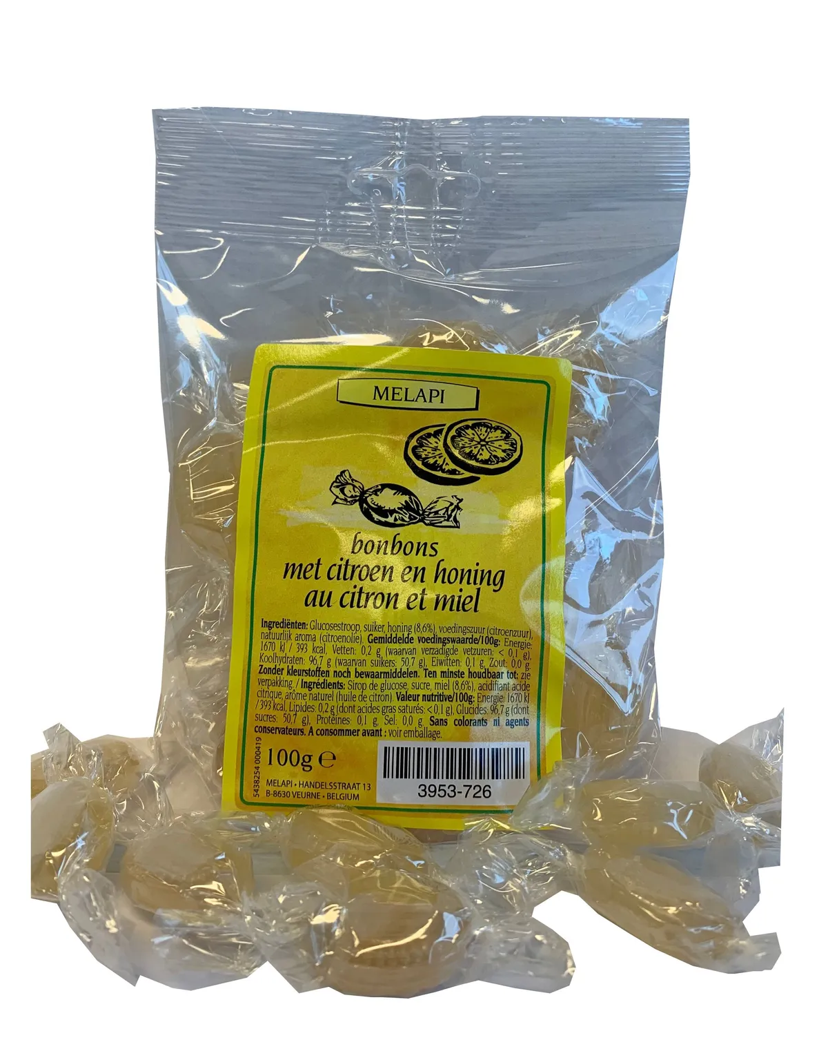 Melapi Snoepjes Citroen Honing 100 g