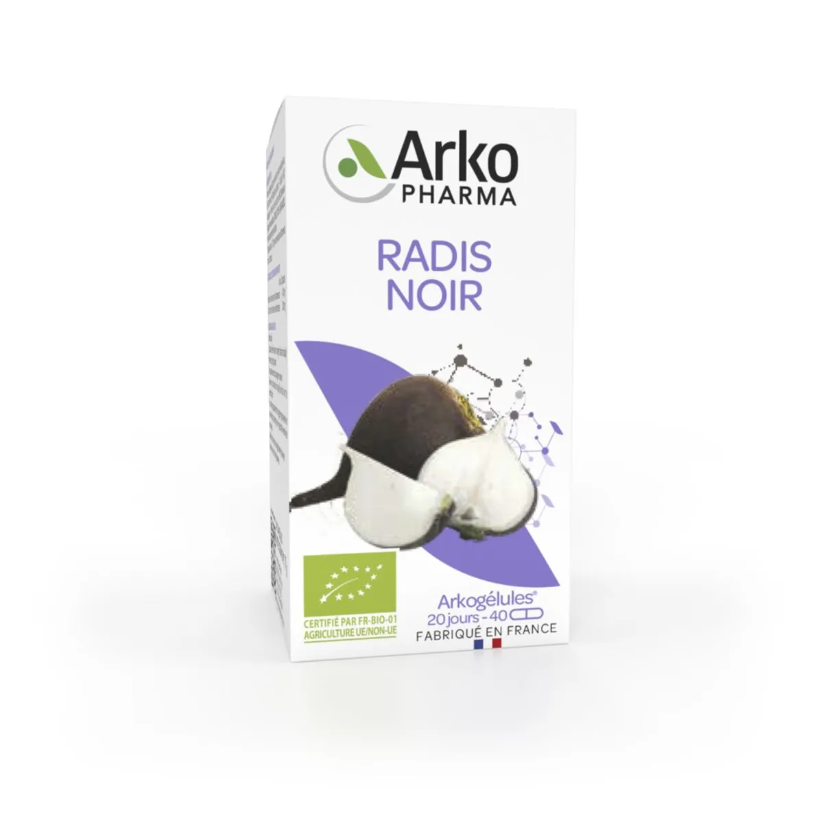 Arkogelules Radis Noir Bio 40 Gélules