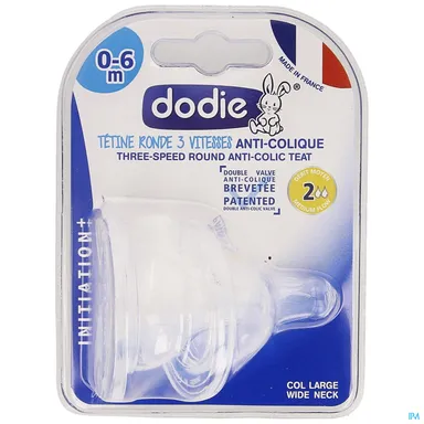 Dodie Initiatie+ Ronde speen Debiet 2 3 Snelheden 2 Stuks