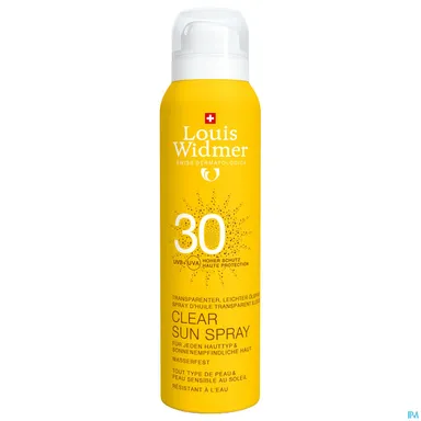 Widmer Clear Sun SPF30 Zonder Parfum Spray 125ml