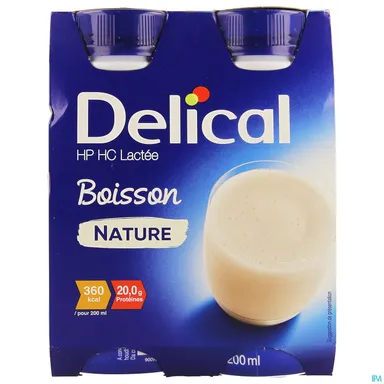 Delical Melkdrank Hphc Natuur 4x200 ml