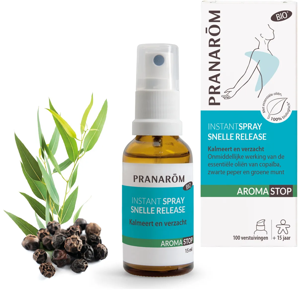 Pranarôm Aromastop Instant Spray Snelle Release 15 ml