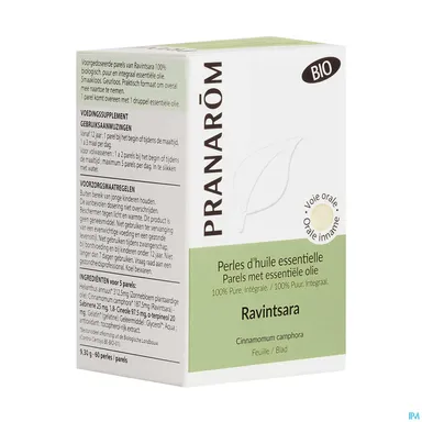 Pranarôm Perles d'Huile Essentielle Ravintsara Bio 60 Perles