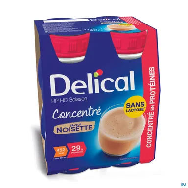 Delical Hp Hc Geconcentreerde Drank Hazelnoot 4 x 200 ml