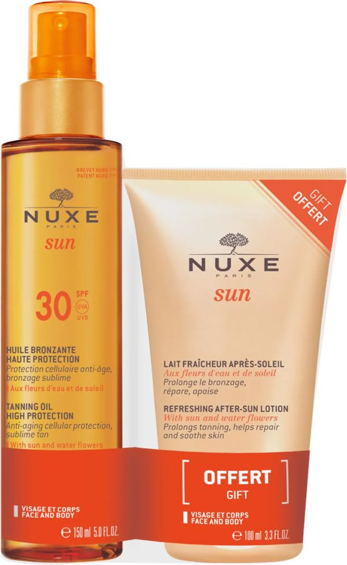 Nuxe Sun Duo Spf 30 Huile Bronzante 150ml + After Sun 100ml