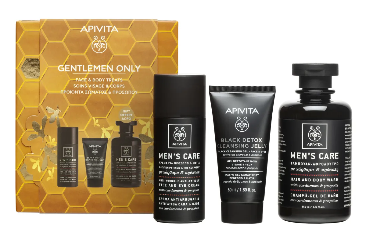 Apivita Coffret Gentlemen Only Face Body 3 Produits