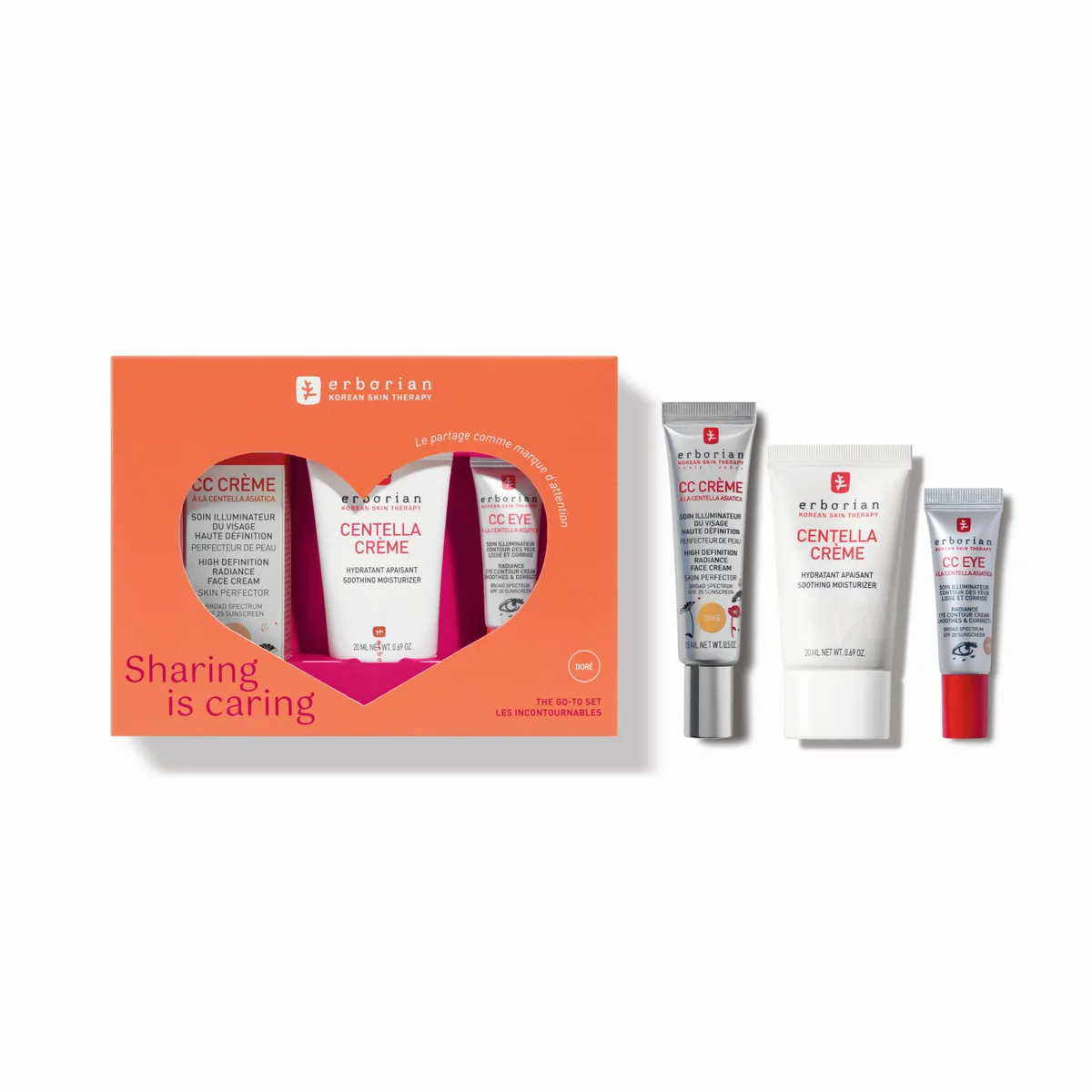 Erborian Coffret CC The Go-To Set Les Incontournables Doré 3 Produits