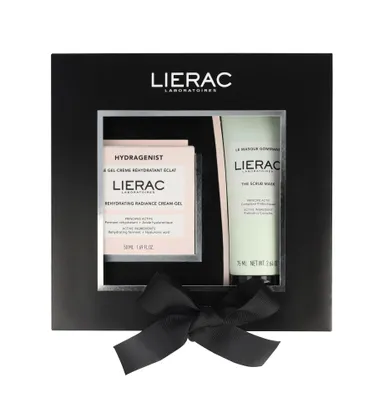 Lierac Kerstgeschenkdoos Hydragenist Gel Crème + Scrubmasker