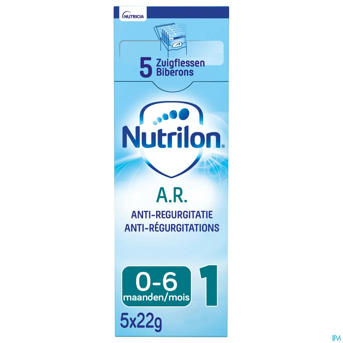Nutrilon AR 1 En cas de régurgitations Lait Bébé 0-6 mois Poudre Sachets 5x22g