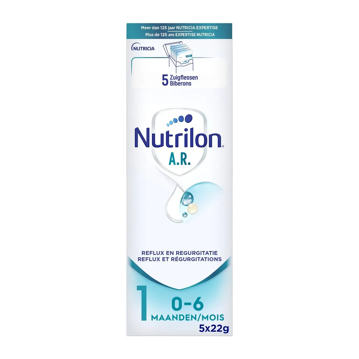 Nutrilon AR 1 En cas de régurgitations Lait Bébé 0-6 mois Poudre Sachets 5x22g