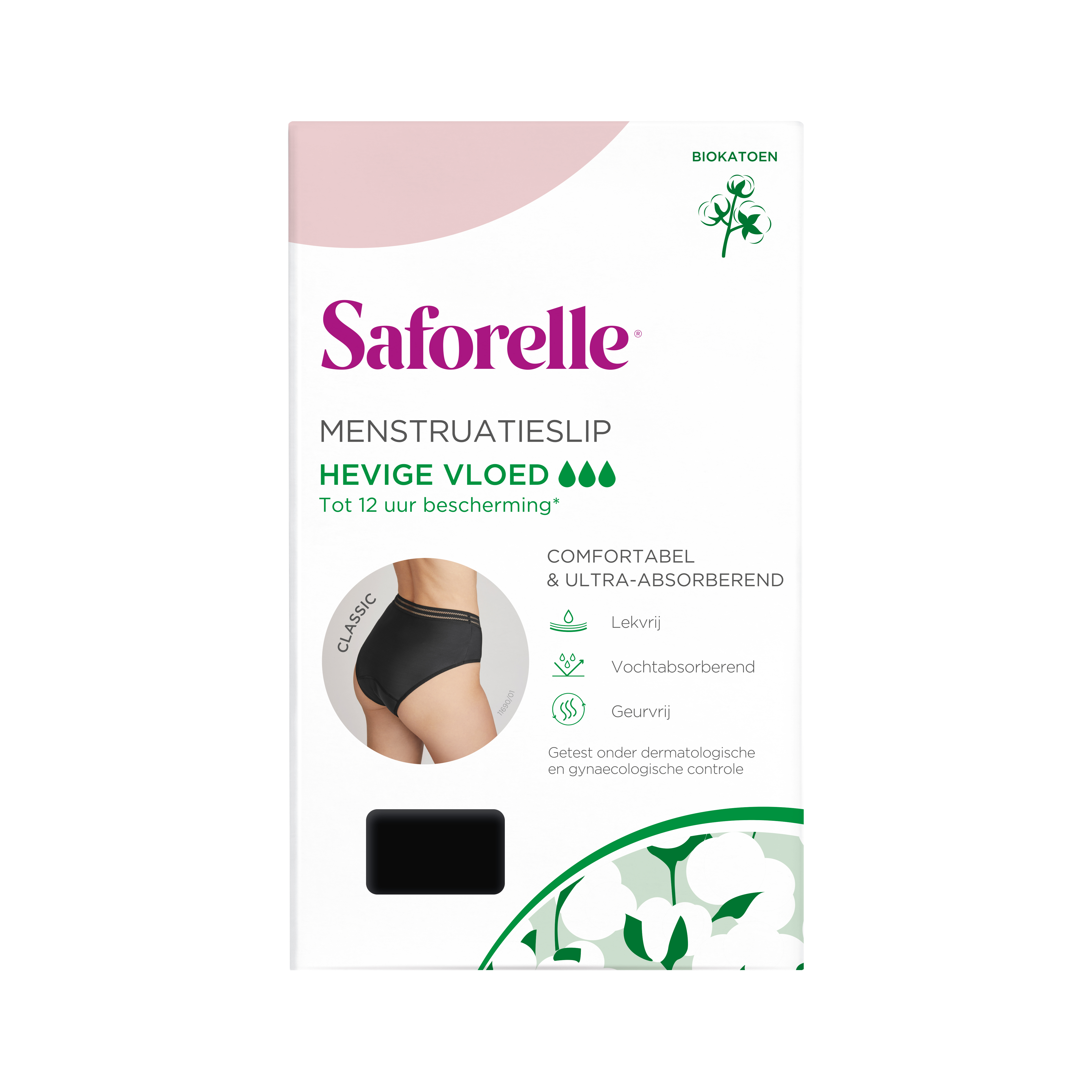 Saforelle Klassieke Menstruatieslip Zwaar Verlies Maat 34/36 - Saforelle