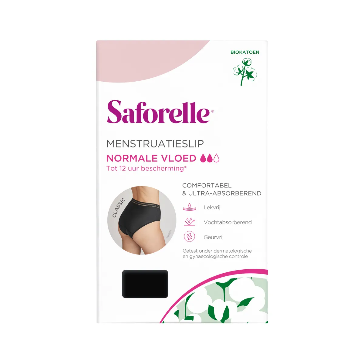 Saforelle Klassieke Menstruatieslip Normaal Verlies Maat 44