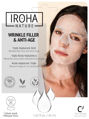 Iroha Antirimpelmasker Gezicht en Hals Hyaluronzuur 30 ml - IROHA