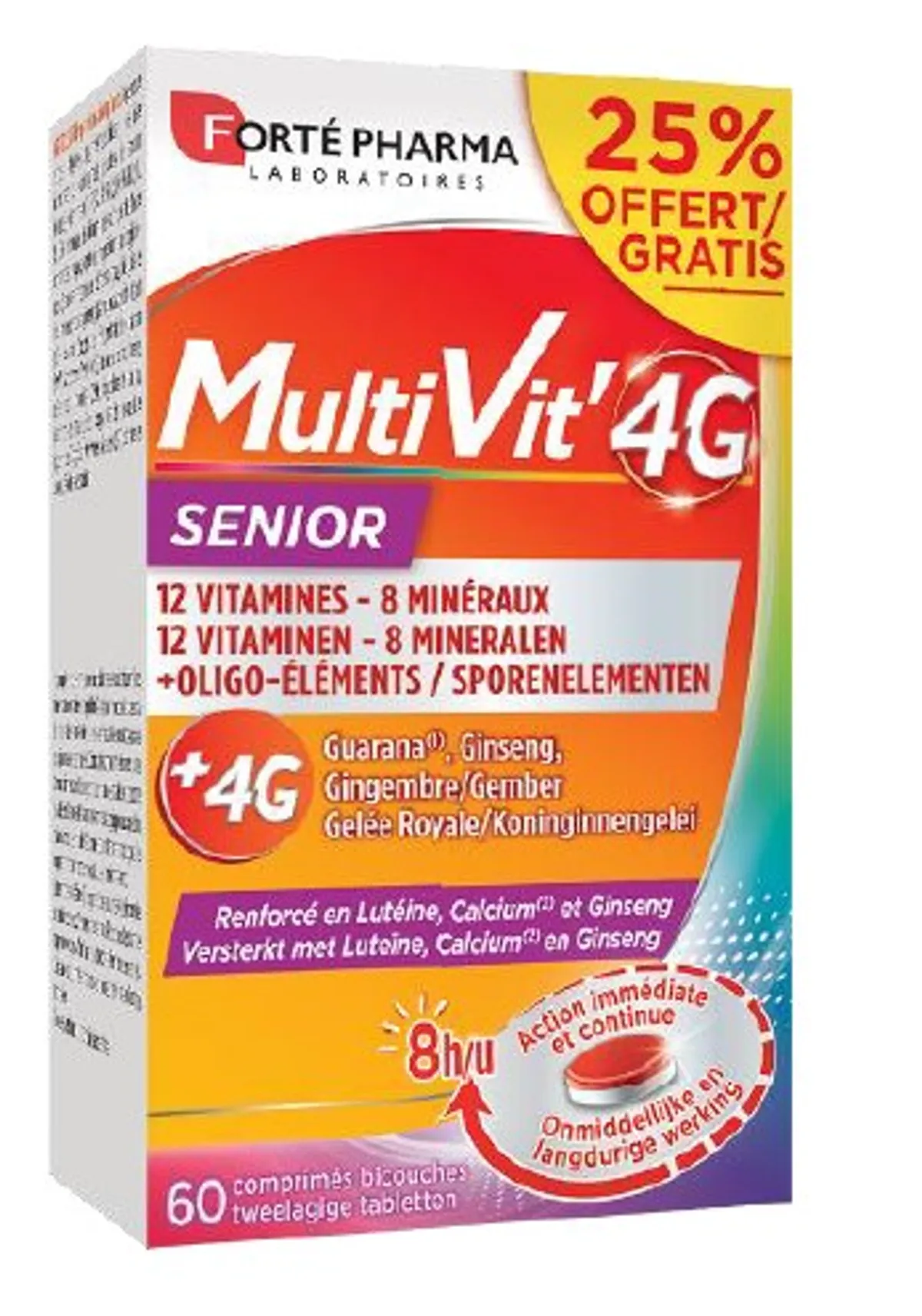 Forté Pharma MultiVit'4G Sénior 60 Comprimés