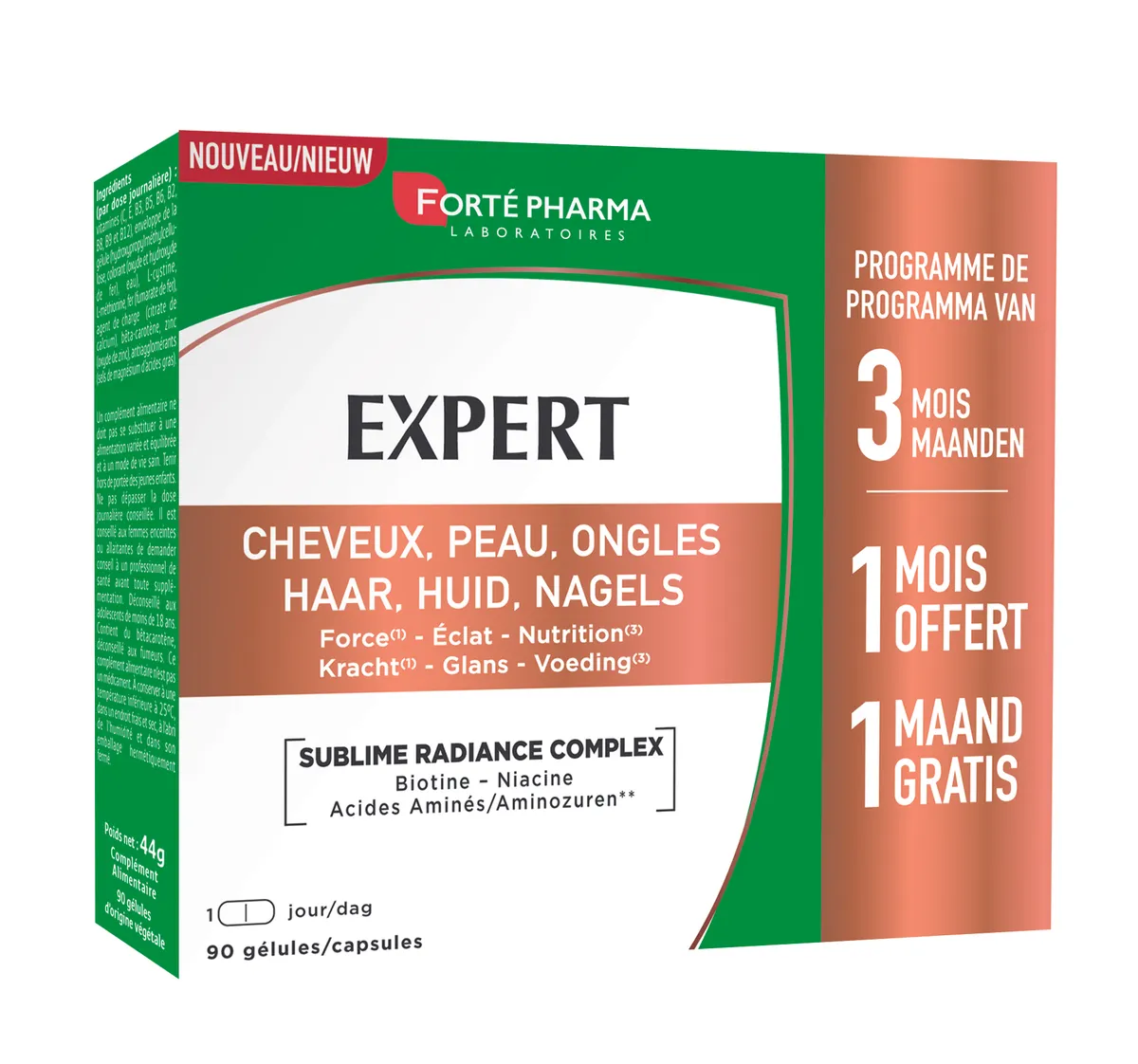Forté Pharma Expert Cheveux Peau Ongles 90 Gélules