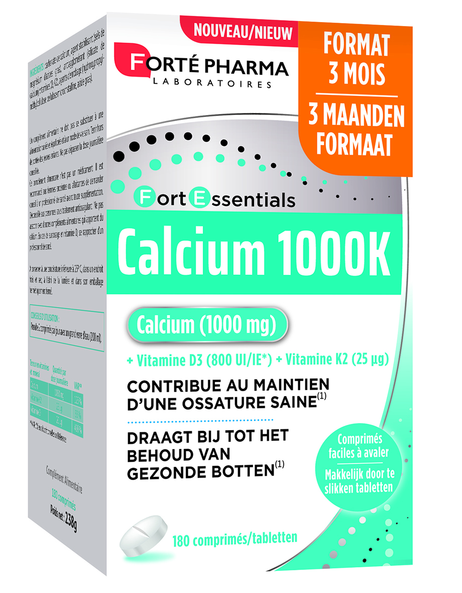 Forté Pharma Calcium 1000k 180 Tabletten - FORTESSENTIALS