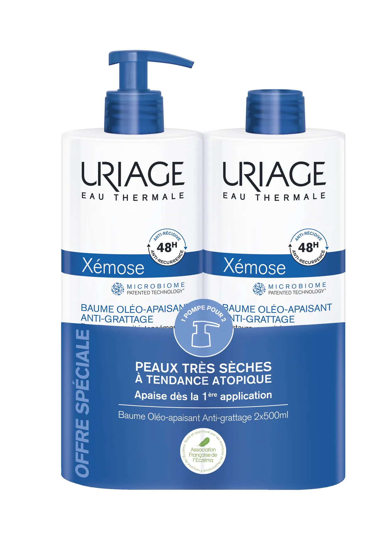 Uriage Xémose C8+ Vetinbrengende Jeukwerende Balsem 2x500 ml