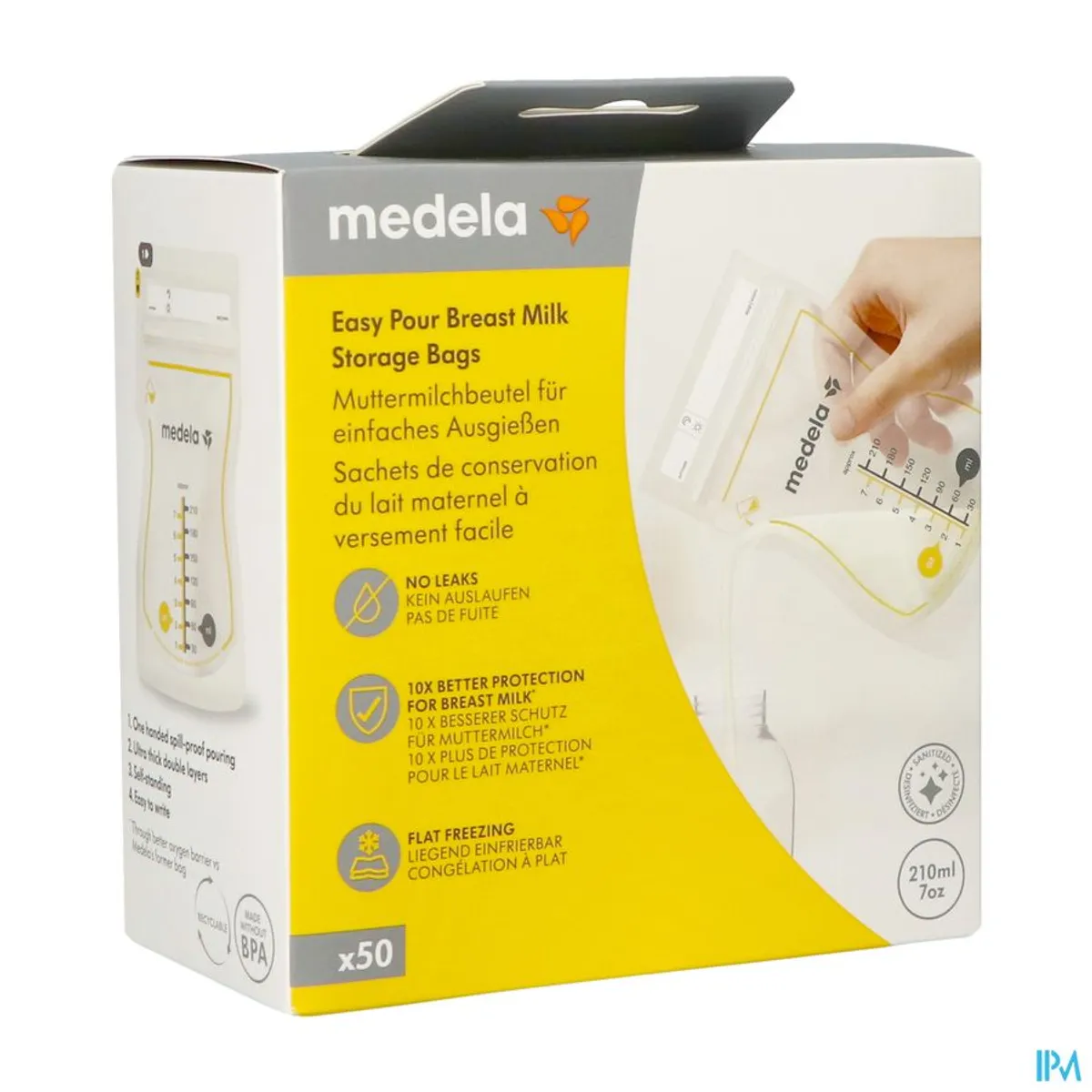 Medela Sachet Conservation Lait Maternel 210ml 50 Sachets