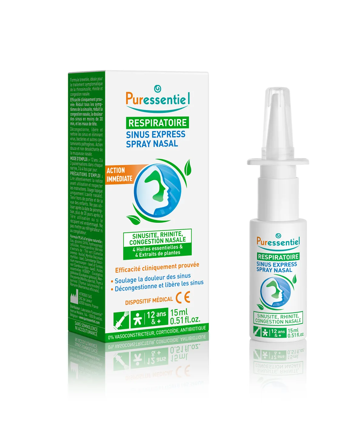 Puressentiel Sinus Express Spray Nasal 15ml