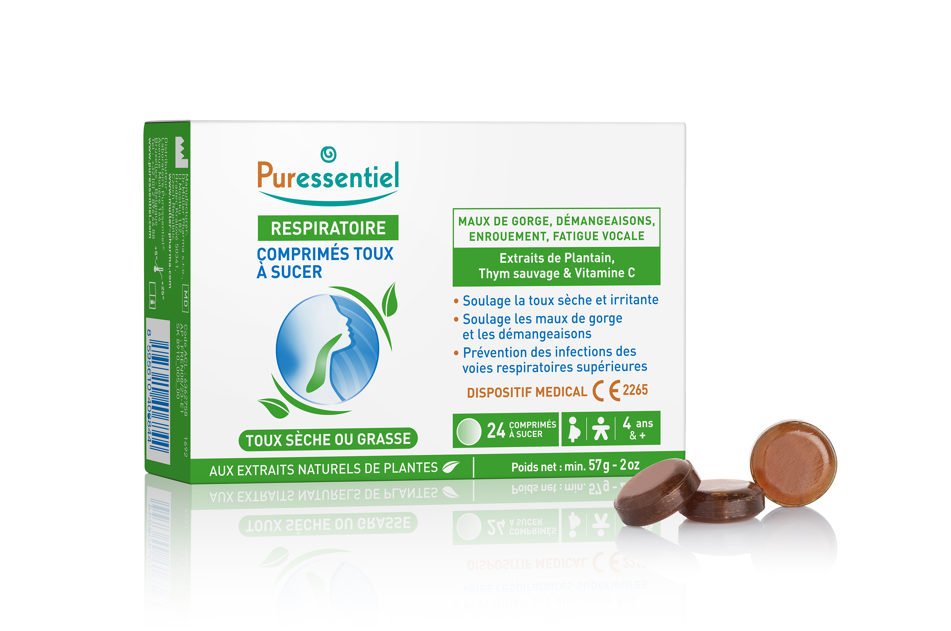 Puressentiel Ademhaling Zuigtabletten tegen Hoest 24 Tabletten - Puressentiel