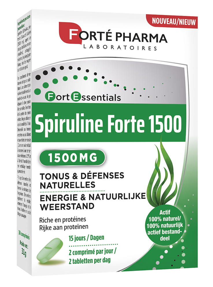 Forté Pharma Spiruline 1500 30 Comprimés - Défenses naturelles ...