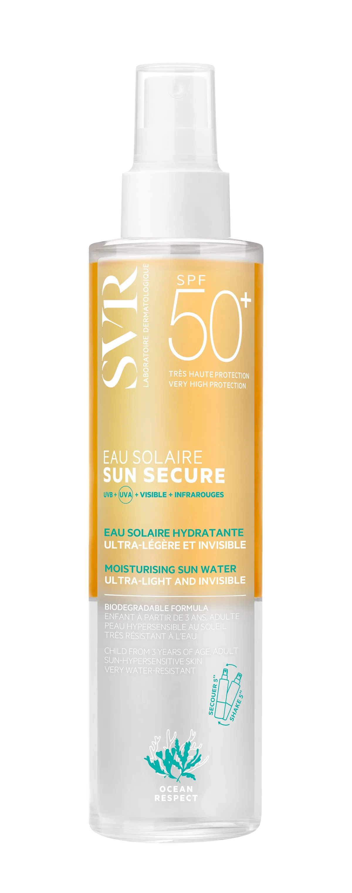 SVR SUN SECURE Eau Solaire SPF50+ 200ml