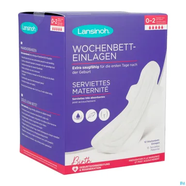Lansinoh Serviettes Maternité 0-2 Semaines 10 Pièces
