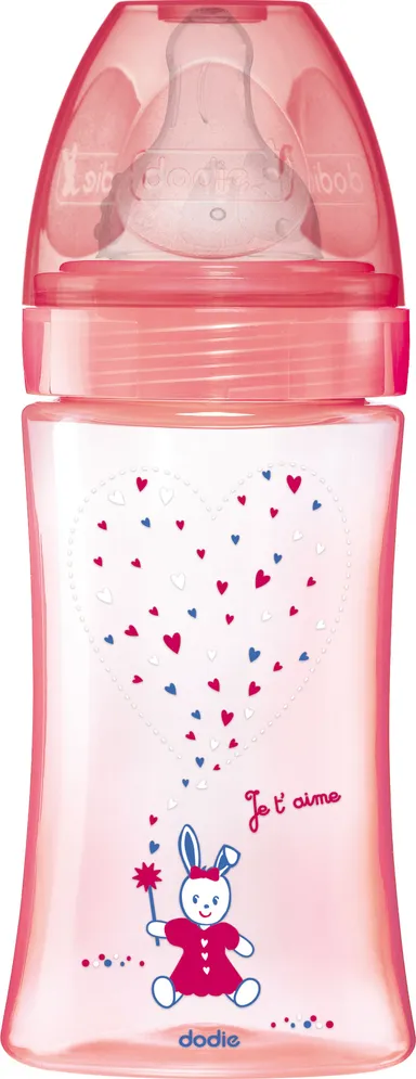 Dodie Zuigfles Initiatie+ Eenhoorn Roze 270 ml