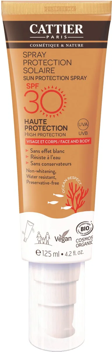 Cattier Spray Protection Solaire Spf 30 125ml