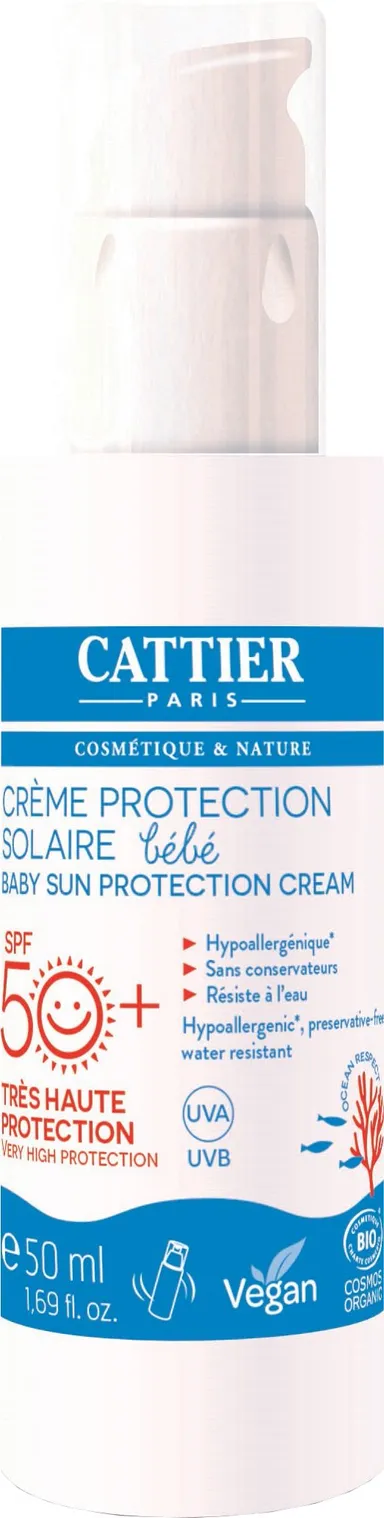 Cattier Zonnecrème SPF 50+ Baby Zeer Hoge Bescherming 50 ml