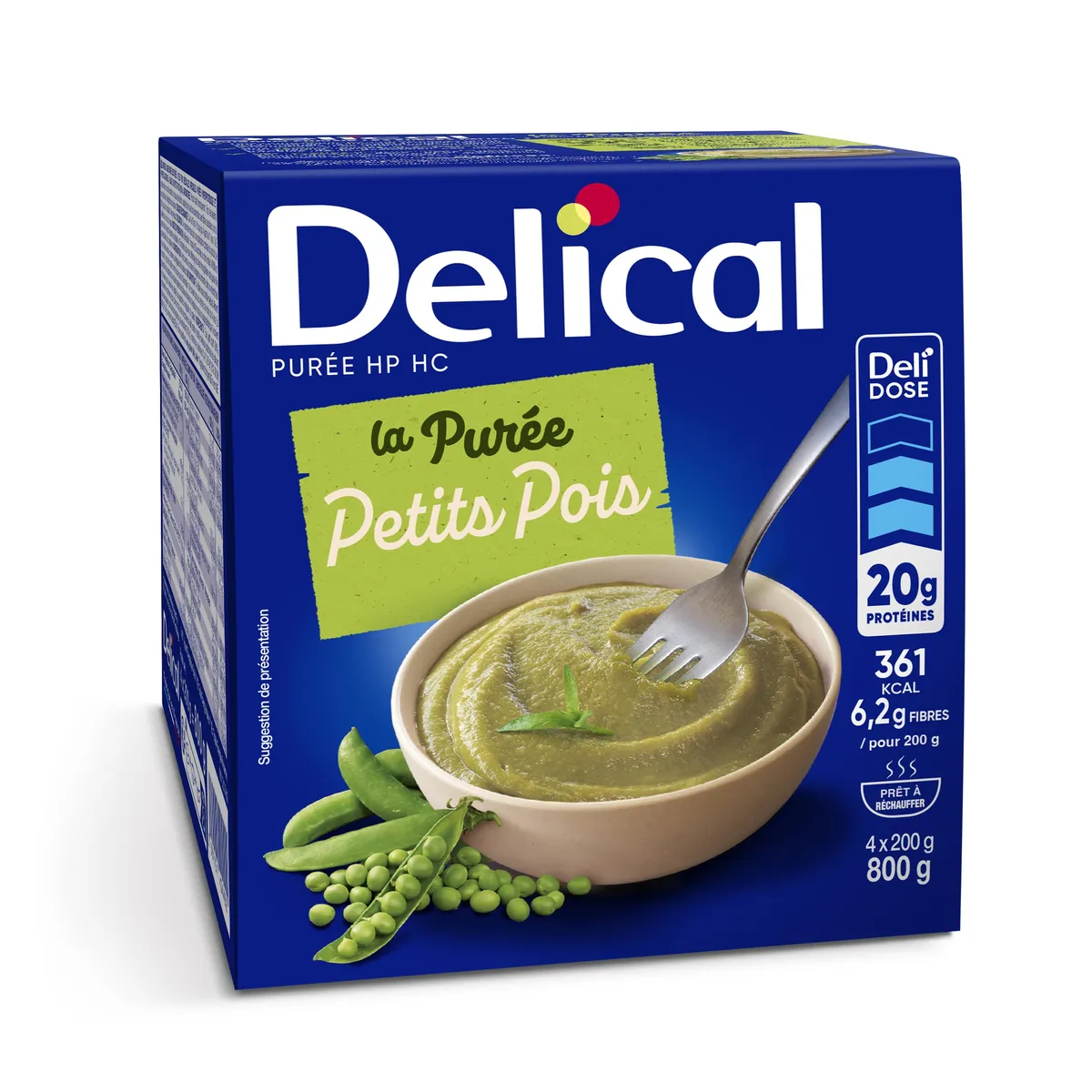 Delical Puree HP HC Erwten 4x200 g