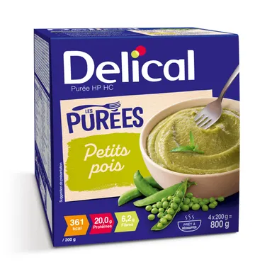 Delical Puree HP HC Erwten 4x200 g
