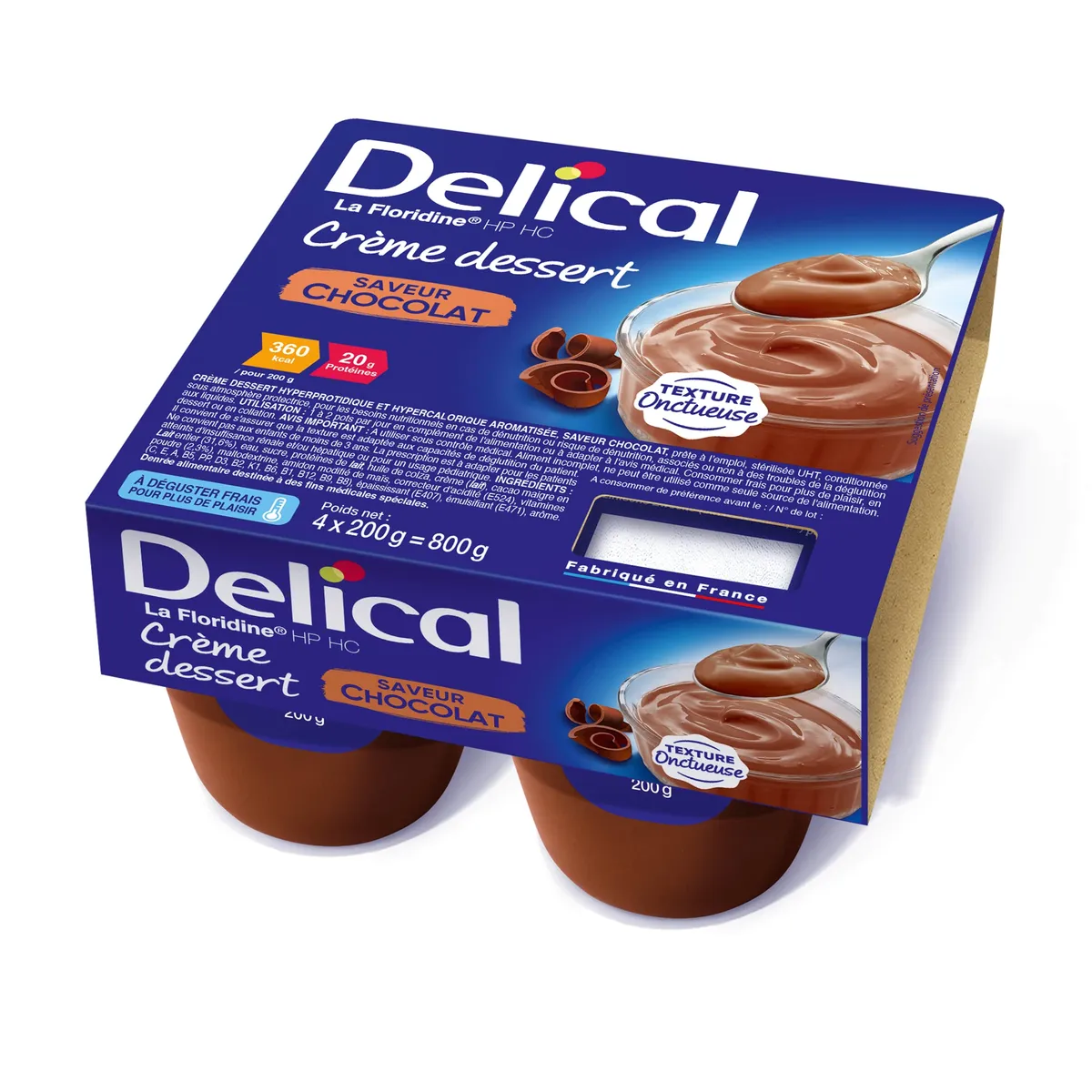 Delical La Floridine Crème Dessert Chocolat 4x200g