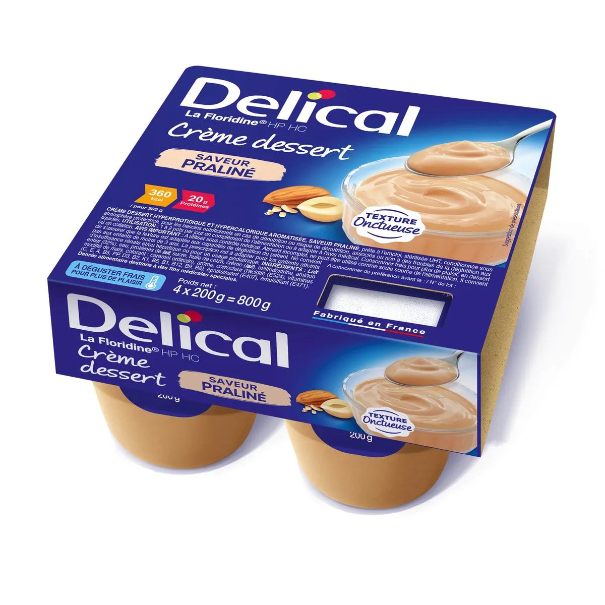 Delical La Floridine Dessertpudding Praliné 4x200 g