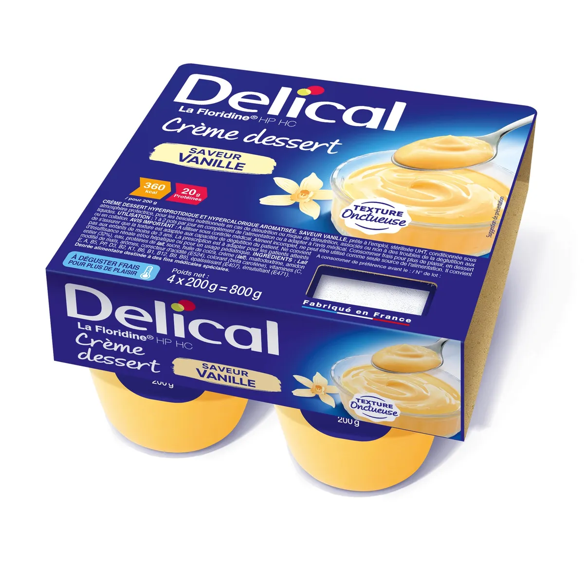 Delical La Floridine Crème Dessert Vanille 4x200g