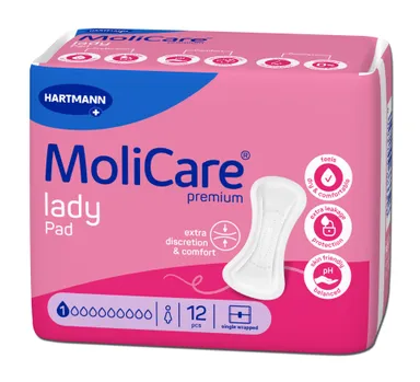 Molicare Premium Lady Pad 1 Druppel 12 Stuks