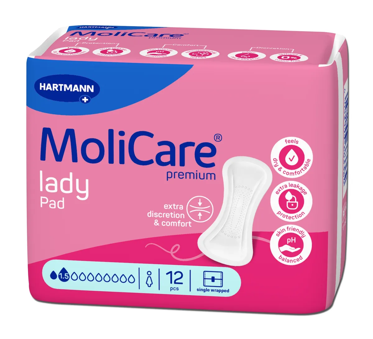 Molicare Premium Lady Pad 1,5 Gouttes 12 Pièces