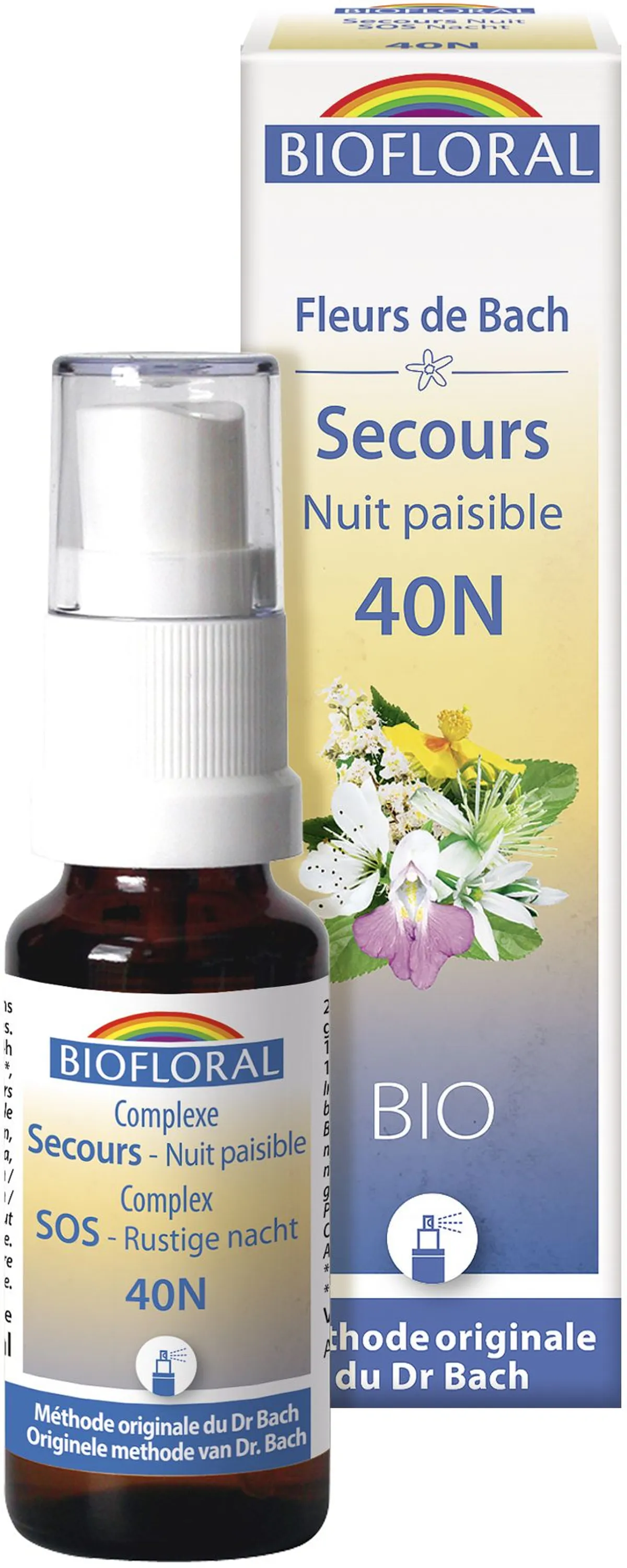 Biofloral Remède Secours Nuit Solution Buvable Spray 20ml