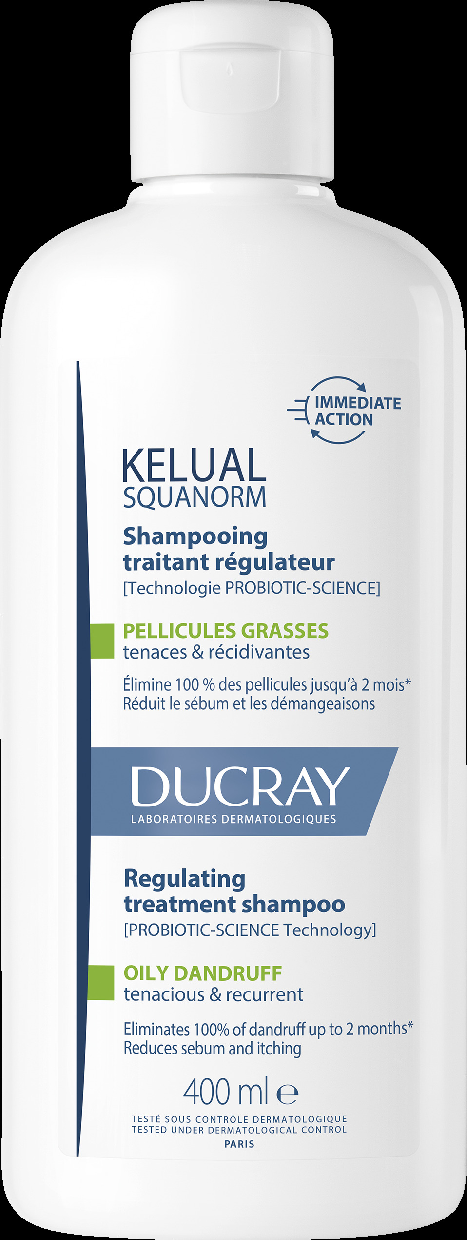 Ducray Kelual Squanorm Anti-Roos Regulerende Verzorgende Shampoo Vette Schilfers 400Ml - Ducray