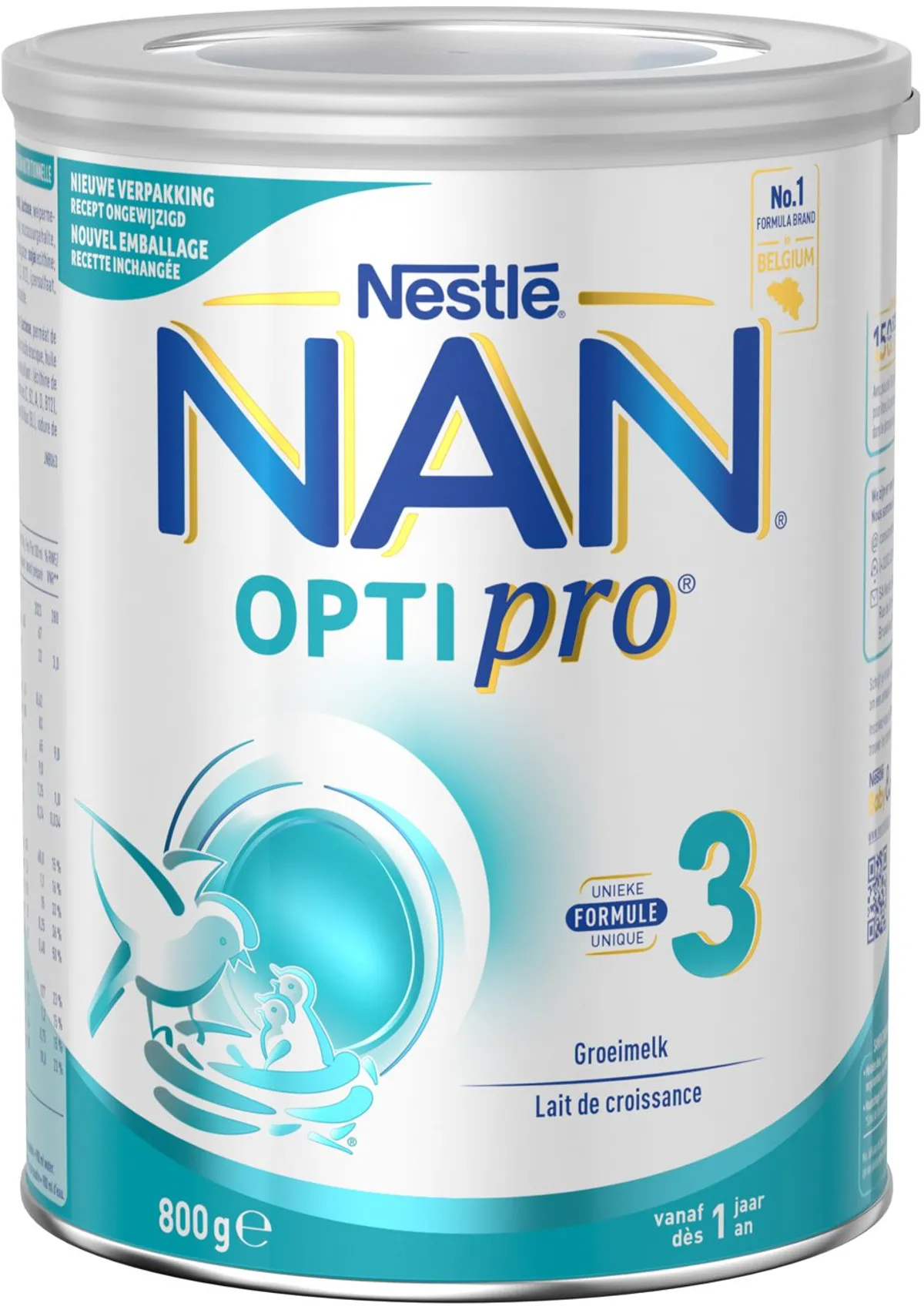 NESTLÉ NAN Optipro 3 Groeimelk Kinderen 1+ jaar 800 g