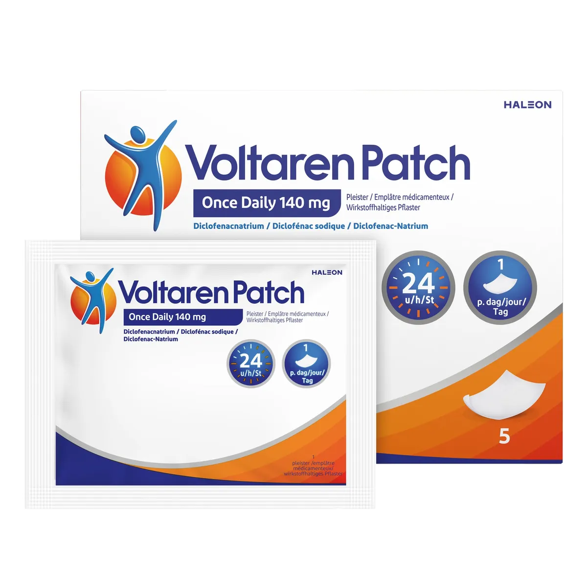 Voltaren Patch Once Daily 140 mg Emplâtre Médicamenteux 5 Pièces