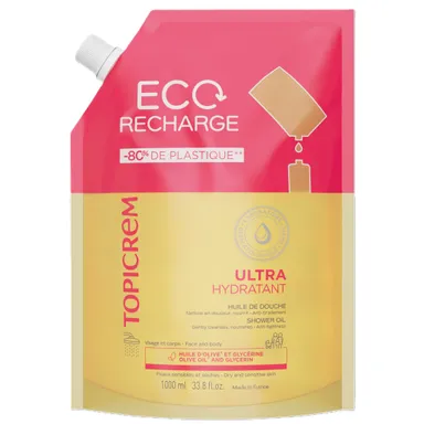 Topicrem Ultra-Hydratant Huile de Douche Eco-Recharge 1L