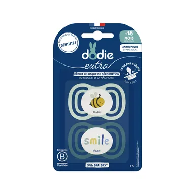 Dodie Fopspeen Ana Extrafijn Blauw 18m+
